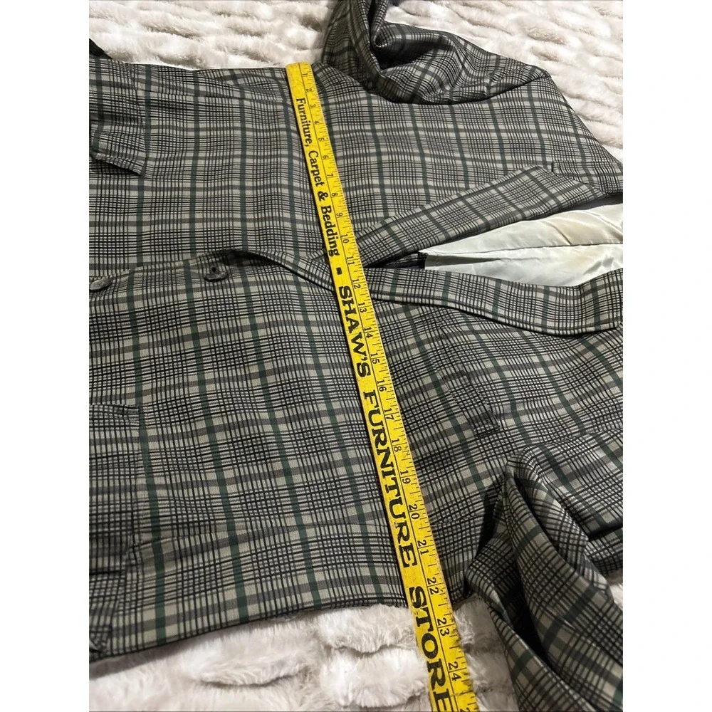 VTG Hart Schaffner Marx Jack Nicklaus Plaid Blazer Men 44R Sport Coat Union Made